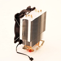 Ventilateur de refroidissement CPU RGB 120x120 avec dissipateur thermique et fixation pour processeurs 775 1155 1156 1150 AM4 4 broches, noir, pour boîtier d'ordinateur