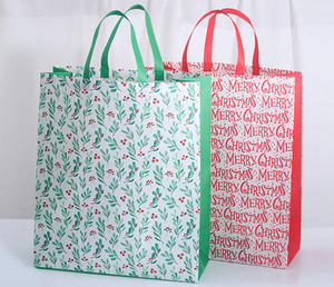 <span class=keywords><strong>Bolsa</strong></span> <span class=keywords><strong>de</strong></span> Compras Educativa Infantil Reutilizable, Ecológica, con Diseño Navideño <span class=keywords><strong>de</strong></span> Dibujos Animados, Recubierta, No Tejida, con Logotipo Personalizado - Product Image 4