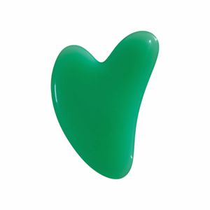 Rouleau facial et Gua Sha en résine verte, prix de gros - Product Image 3