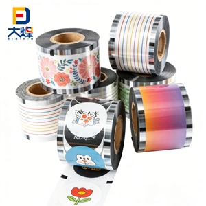Nouveau design personnalisé de <span class=keywords><strong>film</strong></span> d'étanchéité en rouleau pour emballages plastiques laminés PET CPP BOPP PP pour pots de yaourt et tasses de thé - Product Image 4