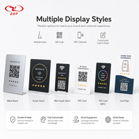 Support de Code QR Personnalisé pour Restaurant en Acrylique, Panneau NFC pour Avis, Support de Menu de Table avec Impression de Logo Gratuite