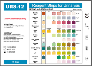 Bandelettes de test <span class=keywords><strong>urinaire</strong></span> URS-12, analyse 12-en-1, réactif pour la détection de l'<span class=keywords><strong>albumine</strong></span>, des globules blancs et du glucose, durée de conservation de 2 ans, 100 unités - Product Image 5