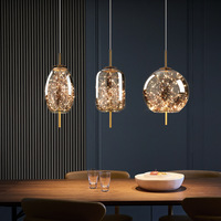 Suspension LED de luxe en verre au design créatif, modèle All Star, pour bars, hôtels et restaurants modernes, éclairage central unique