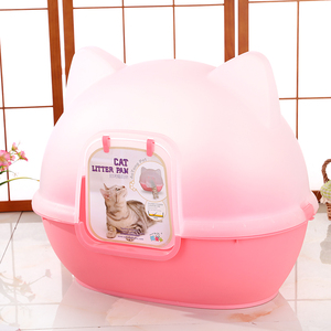 Venta al por mayor nuevo diseño de alta calidad de plástico lindo gato grande caja de arena para gato - Product Image 4