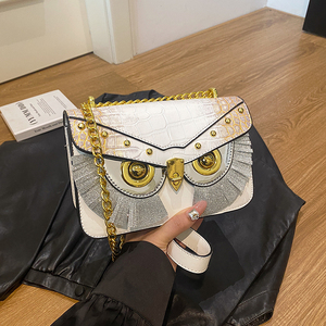 新しいデザインの高級バンケットバッグフクロウ型ファッショナブルなクロスボディバッグ人気のカジュアルな女性のクロコダイルパターンショルダーバッグ - Product Image 3