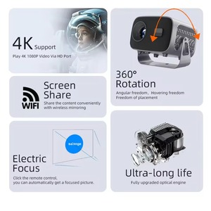 Projecteur intelligent Android WiFi 4K HD A10, facile à transporter pour une utilisation à la maison et en extérieur - Product Image 6