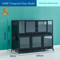 Cage empilable pour animaux de compagnie, directement de l'usine, durable, avec roulettes, pour magasin d'animaux d'intérieur