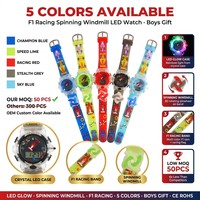 Montre numérique sportive pour enfants et élèves, avec LED clignotantes et fonction fidget spinning