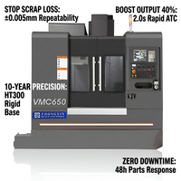 Centre d'usinage de haute précision VMC650, fournisseur certifié TUV, fraiseuse verticale CNC robuste de 4,5 tonnes, certifiée CE