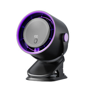 Ventilateur de bureau sélectionné F9, 100 vitesses, affichage numérique, rechargeable par USB, moteur sans balais, ventilateur à pince - Product Image 2