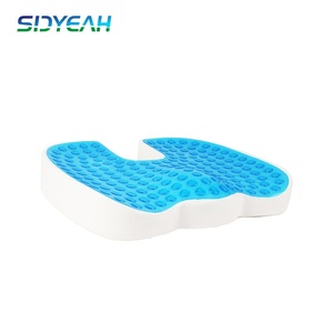 Cojín de asiento de cóccix ortopédico antideslizante, Cojín de asiento de gel de espuma con memoria ventilada - Product Image 1