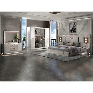 New Hot Sale Luxury Antique Royal European Wood Bedroom Furniture Set Victorian Style Bedroom Set