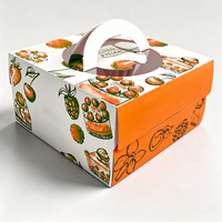 Boîte d'emballage de pâtisserie en carton doré de luxe, impression UV, impression de logo personnalisée, boîte à gâteau de qualité alimentaire, écologique, recyclable