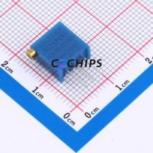 Resistencia Ajustable/Potenciómetro 3296X-200-3H, Componente de Orificio Pasante (THT)-3P, 9.5x4.8mm, Resistencia de 20 Ohmios, 10%, 500mW, 250ppm ℃ - Product Image 1