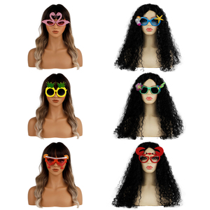 Novedad Aloha Tropical Luau fiesta <span class=keywords><strong>gafas</strong></span> de sol cabina foto Props divertidas <span class=keywords><strong>gafas</strong></span> hawaianas para niños adultos playa fiesta suministros - Product Image 2