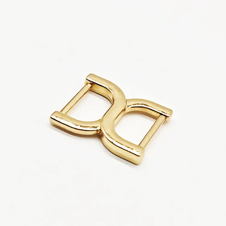 Commercio all'ingrosso 11mm decorativo doppio D forma di anello fibbie Crossover connettore in metallo D anello fibbia accessori per borsa
