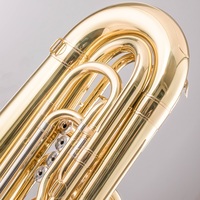 Tuba de Tono Bb Personalizable, Lacada en Oro, 4/4, con 4 Válvulas Frontales