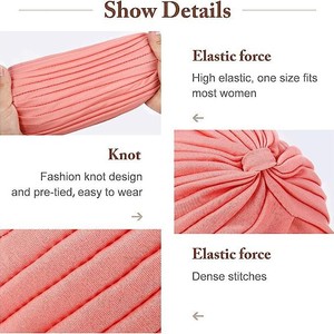 Vente en gros de bonnets chimio ethniques africains musulmans pour femmes, couvre-chef, foulard pour cheveux, turban noué extensible, bonnets de nuit, bonnets d'extérieur - Product Image 3