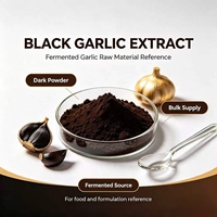 Poudre d'extrait d'ail noir naturel de qualité alimentaire en gros pour la matière première des aliments et boissons fonctionnels