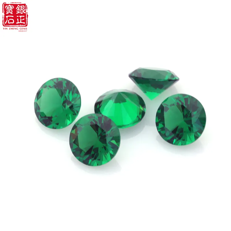 Commercio all'ingrosso allentati della pietra preziosa di colore verde nano dimensioni 1.6 millimetri ~ 3.0 millimetri di figura rotonda della pietra preziosa