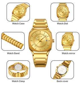 Sleek square Quartz <b>Watch</b> Polished Zinc Alloy Case Scratch Resistant Glass Lightweight Popular New Arrival Customizable logo - Product Image 4