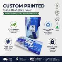 Sachet d'emballage en plastique refermable avec fenêtre transparente imprimée sur mesure, en aluminium, pour snacks