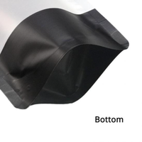 Sac en plastique d'emballage en mylar noir, sacs en mylar à fermeture éclair scellés à plusieurs reprises, sacs alimentaires debout, sac en plastique en mylar avec logo imprimé personnalisé