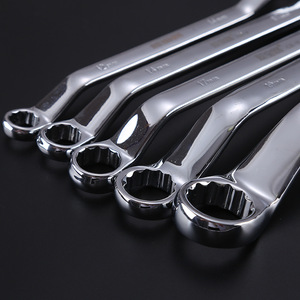 Double End Box Wrench Set Metric Hex 45 Steel Chrome Plated Industrial Grade Auto Repair Tool 10 Piece - Product Image 2