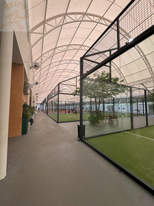 EXITO México Instalación de Vidrio Templado para <span class=keywords><strong>Cancha</strong></span> de Pádel con Postes de Acero Galvanizado en Caliente, <span class=keywords><strong>Cancha</strong></span> de Pádel Panorámica - Product Image 5