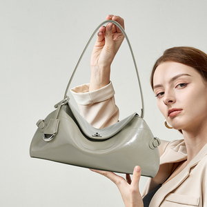 Bolso Bandolera de Piel Genuina para Mujer, Moderno y Elegante, con Cierre, para el Hombro, de Poliéster, con Diseño Geométrico, para el Trabajo y el Tiempo Libre - Product Image 3