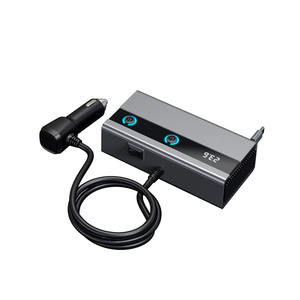 สายชาร์จในรถยนต์แบบยืดหดได้ ช่องเสียบจุดบุหรี่แบบสองพอร์ต พร้อมสายชาร์จแบบยืดหดได้ รองรับการชาร์จเร็ว PD พร้อมสวิตช์แยกอิสระ 120W <span class=keywords><strong>GC11</strong></span> - Product Image 2