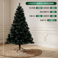 Sapin de Noël Artificiel Multi-tailles Pointu en PVC + Matériau Ignifuge pour Hôtels, Centres Commerciaux et Décoration de Vitrines