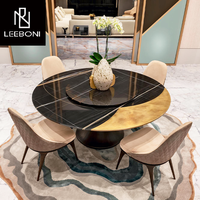 2024 personnalisation d'usine meubles de salle à manger de luxe concepteur forme ronde marbre moderne italien nouveau Design Table à manger