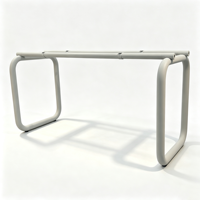 Piétement de table moderne en acier inoxydable, structure métallique robuste avec pieds carrés pour table basse, mobilier de bureau à domicile, base en acier pour salle à manger