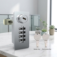 Cerradura de Gabinete con Código Digital MK716 OEM, Precio Razonable, Aleación de Zinc, Cerradura de 4 Dígitos con Llave Maestra