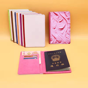 Portefeuille en PU avec logo personnalisé, porte-passeport multifonctionnel avec emplacements pour sublimation, couverture <span class=keywords><strong>de</strong></span> passeport en cuir élégante pour cartes <span class=keywords><strong>de</strong></span> visite - Product Image 1