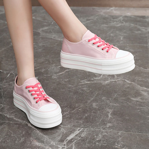 Mocasines Gruesos para Mujer, Primavera 2026, Directo de Fábrica, Antideslizantes, Cómodos, con Plataforma, Casuales, de Lona Blanca - Product Image 2