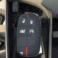Penutup Fob Kunci Mobil Silikon 3 Tombol Tahan Gores Permukaan Bertekstur Ringan Cocok untuk Clio 4/5 untuk Duster Sandero