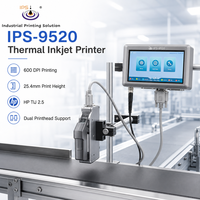 Printer TIJ Resolusi Tinggi IPS-9520 dengan Layar Sentuh 6,5 Inci untuk Pencetakan Barcode, Tanggal, Nomor, dan Gambar
