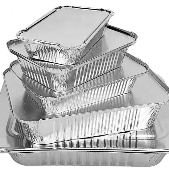 Produsen Lembar Makanan Kertas Timah Foil Tray Container Box RE216 Aluminium Foil Harga Di Singapura Aluminium Foil Kemasan Makanan