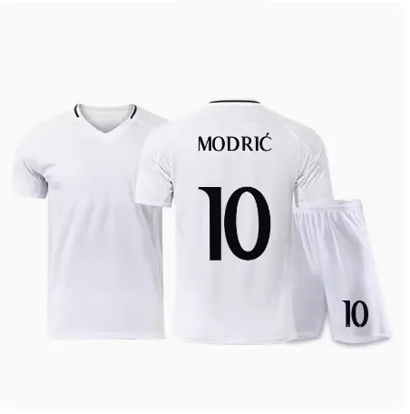 クラブサッカーウェア速乾性サッカージャージタイ品質のジャージMODRICアウェイシャツ10 # サッカーファンサッカージャージー