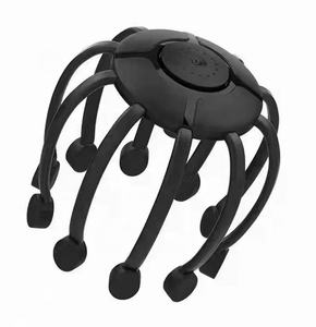 <span class=keywords><strong>MELYA</strong></span> Masseur de cuir chevelu portable en forme de pieuvre, masseur de tête sans fil à vibration, blanc et noir, 1100 mAh - Product Image 2