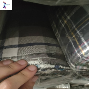 China shaoxing mercado buen diseño 100% algodón hilado teñido de franela camisas de tela - Product Image 6