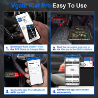Herramienta de Diagnóstico para Automóviles Vgate ICar Pro Bluetooth 3.0 OBD2 para Android/iOS, BT3.0 para Android Elm327 V2.3 OBD 2, Escáner de Automóviles, Lector de Códigos