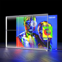 Bannière LED rétroéclairée pour publicité intérieure, cadre en aluminium autoportant, boîte à lumière en tissu rectangulaire pour événements