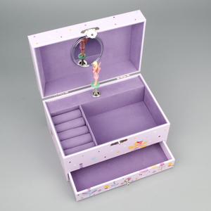 La Doyee Logo personnalisé Nouvelle arrivée Le Lac des Cygnes Song Ballerine rotative Boîte à musique Bijoux pour enfants Cadeau d'anniversaire avec miroir - Product Image 3