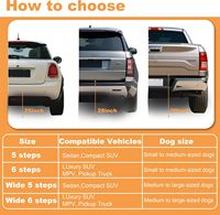 Rampe pliante pour chien réglable 5/6 marches, capacité de charge 250 lb, escalier antidérapant pour animaux de compagnie, pour grands chiens, voiture, camion, SUV, utilisation en extérieur