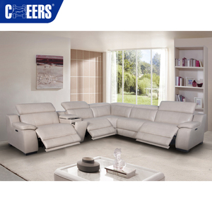 Bộ ghế <span class=keywords><strong>sofa</strong></span> văng da thật MANWAH <span class=keywords><strong>CHEERS</strong></span> có chức năng ngả lưng điện, tích hợp sạc không dây, dành cho phòng khách - Product Image 1