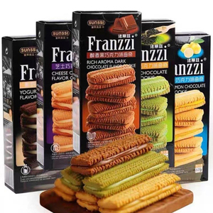 Fariz 115g Internet celebrità biscotti ufficio popolare Matcha biscotti Sandwich biscotti biscotti al cioccolato snack cibo per il tempo libero - Product Image 2
