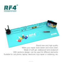 Tapis de réparation en silicone RF4 PO15 & PO16, antistatique, résistant à la chaleur, avec organisateur de rangement pour la réparation de téléphones, PCB, électronique DIY